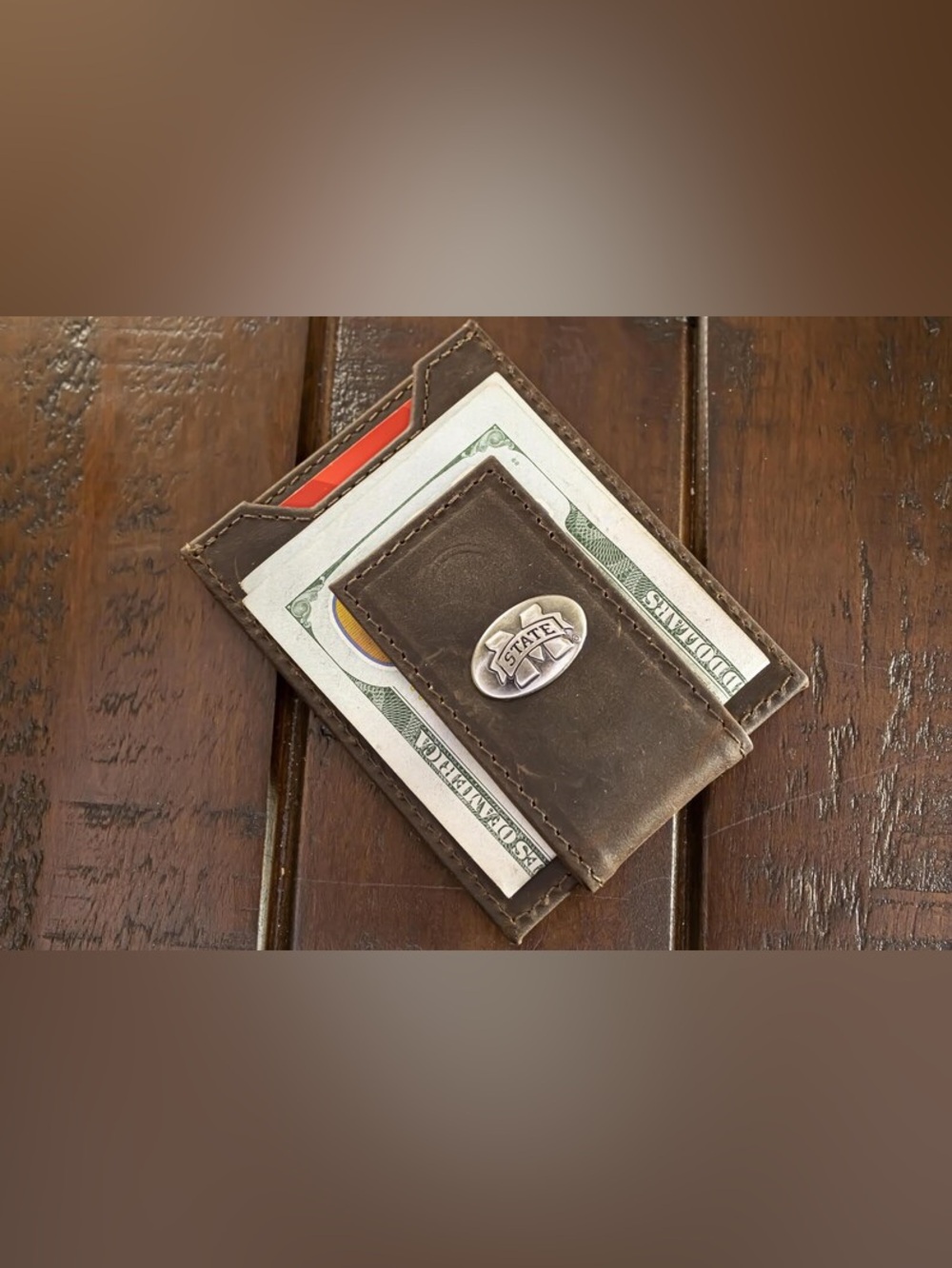 Mississippi State Bulldogs Men's Collegiate Magnetic Front Pocket Leather Wallet